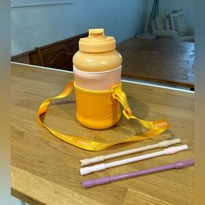 Hydro jug, sleeve and straws